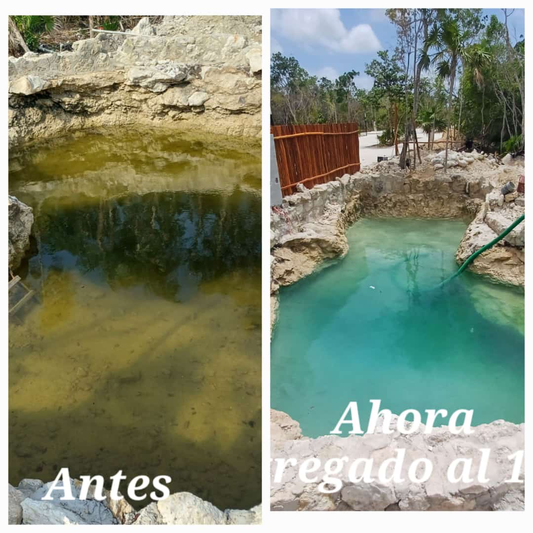 Comparativo Cenotes Antes y Después